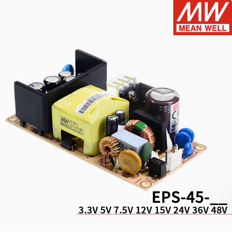 MEAN WELL 45W เอาต์พุตเดี่ยว Switching Power Supply EPS-45-3.3 EPS-45-7.5 EPS-45-12 EPS-45-15 EPS-45