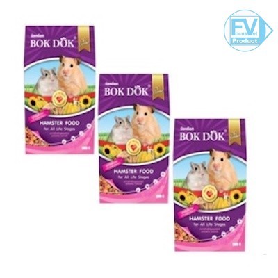 3 ถุง BokDok อาหารหนู หนูแฮมสเตอร์ รสธัญพืชรวม ขนาด 500 กรัม อร่อย ครบคุณค่า! สุขภาพดีทุกวัน.