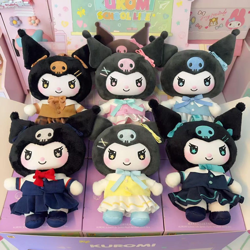 Sanrio จี้ตุ๊กตาตุ๊กตาตุ๊กตาสไตล์ใหม่ TOPTOY Sanrio ครอบครัว Kuromi Campus Diary Series Kuromi ไวนิลอินเทรนด์เล่น Mystery กล่องจี้