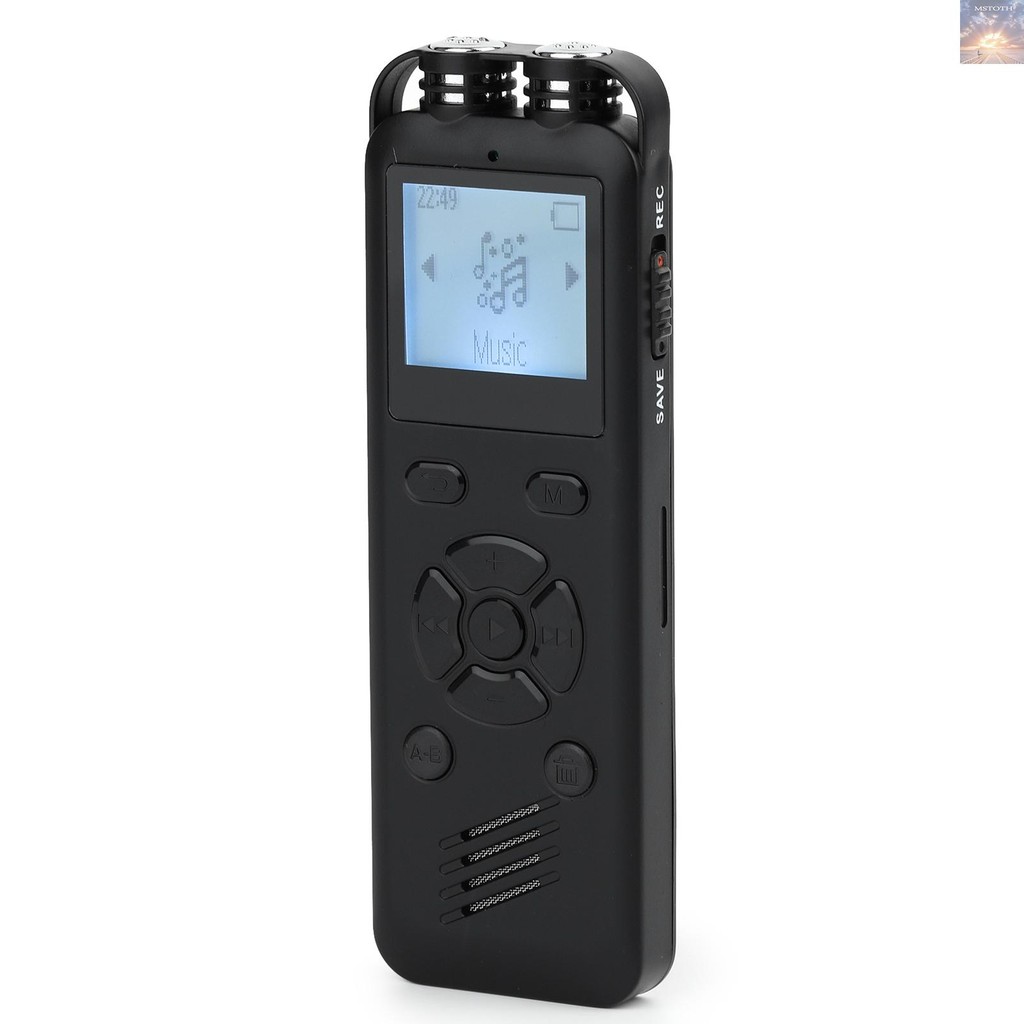 [โปรโมชั่น] เครื่องบันทึกเสียงดิจิตอล 16GB การบันทึกเสียงที่เปิดใช้งานด้วยเสียงพร้อมเครื่องเล่นเพลง 