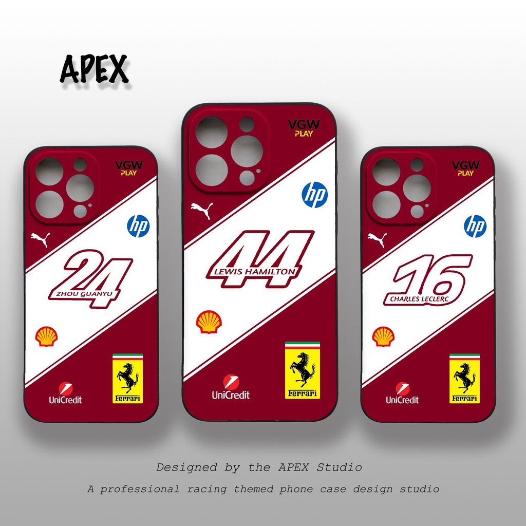 F1 Ferrari SF25 Racing Red White Painting Leclair Hamilton Merchandle iphone Phone Case