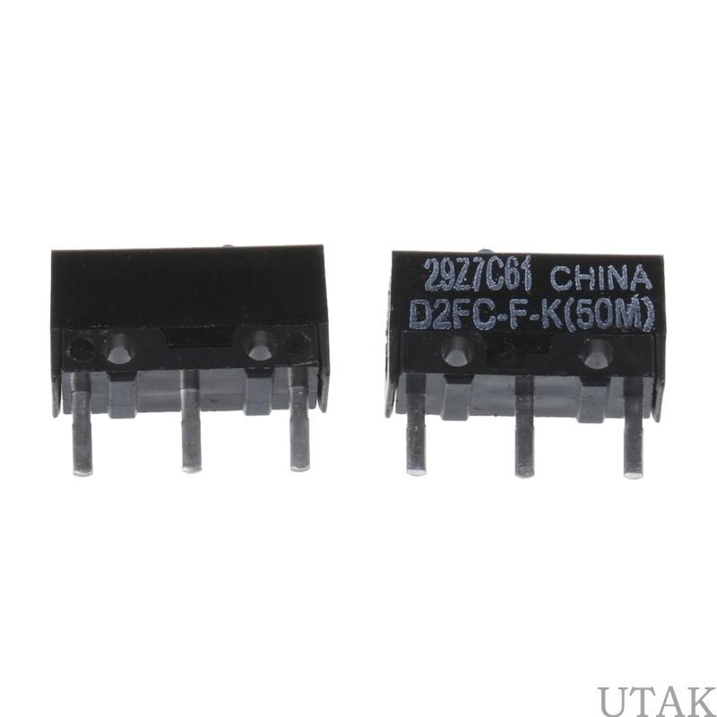 TAKE 2 ชิ้น 10 ชิ้นเมาส์ Micro Switch D2FC-FK 50M ชีวิตสําหรับหนูปุ่มคลิก