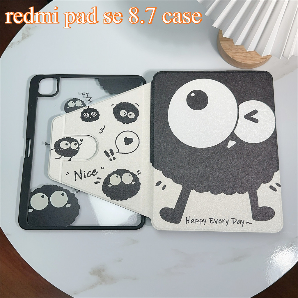 เคสฝาพับ  for redmi pad 2 case redmi pad se 11" redmi pad se 8.7 case เคสอะคริลิคใส หมุนได้ 360° ตั้