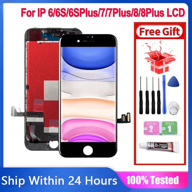 LCD สําหรับ IPh 6/6S/7 LCD 7 Plus 8 8 Plus จอแสดงผล LCD Touch Screen Digitizer Assembly Replacement 