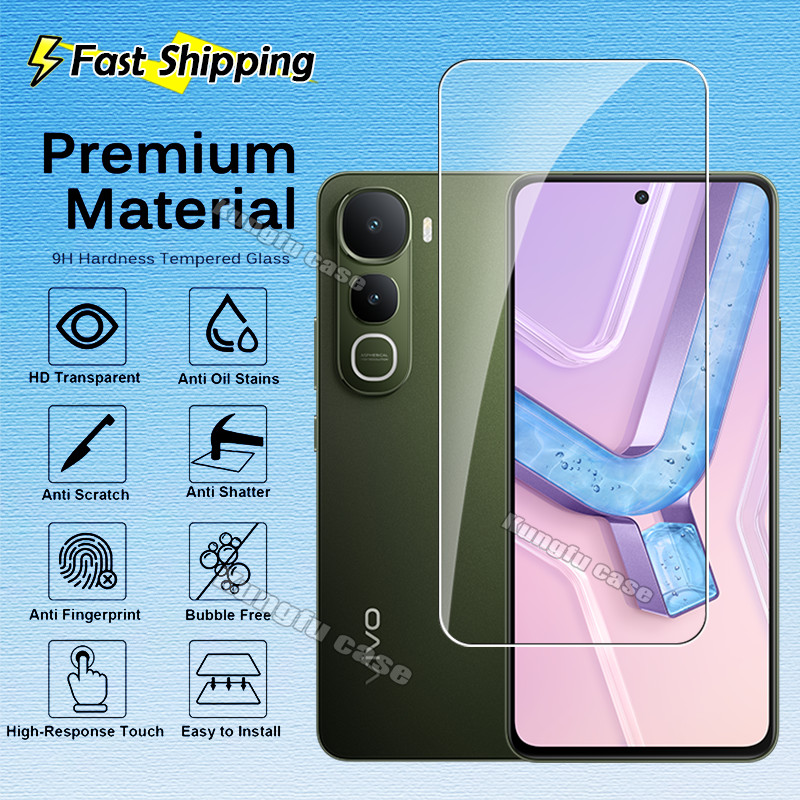 Vivo Y400 1-3 ชิ้น 9H เต็มหน้าจอกระจกนิรภัย 3D Edge Protector สําหรับ Vivo Y400 VivoY400 Y 400 4G 5G