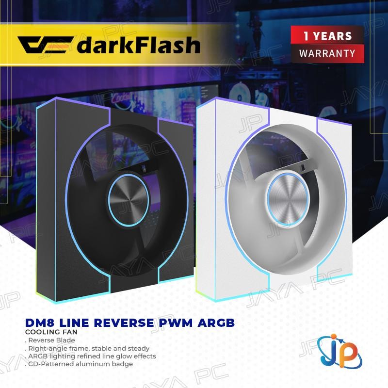 DarkFlash DM8 Line Reverse PWM ARGB Cooler Case 120mm - ปลอกพัดลม 12cm