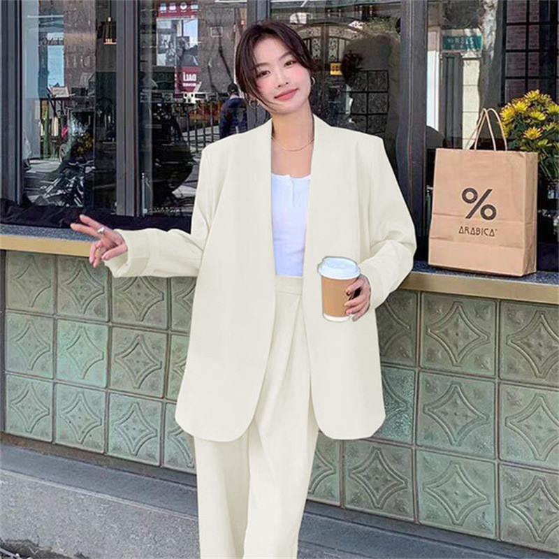 Suit pants for women in spring and autumn 2025 new Korean style fashionable casual black small suit 