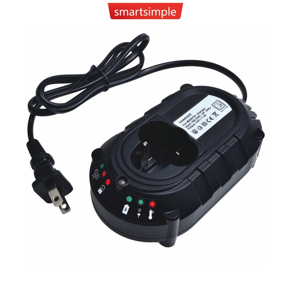 SMARTSIMPLE BL1013 แบตเตอรี่ลิเธียม 10.8-12V 1.5A DC10WA เครื่องมือชาร์จสําหรับ Makita K3M4