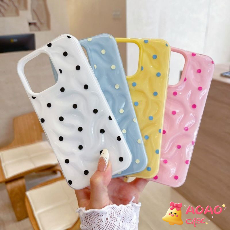 เคสไอโฟน 15 สำหรับ iPhone 11 16 13 15 14 12 Pro Max 15 14 16 6 Plus XR XS ช่องสั้น ๆ คลื่นสดน้ำนัวเนียมันวาว
