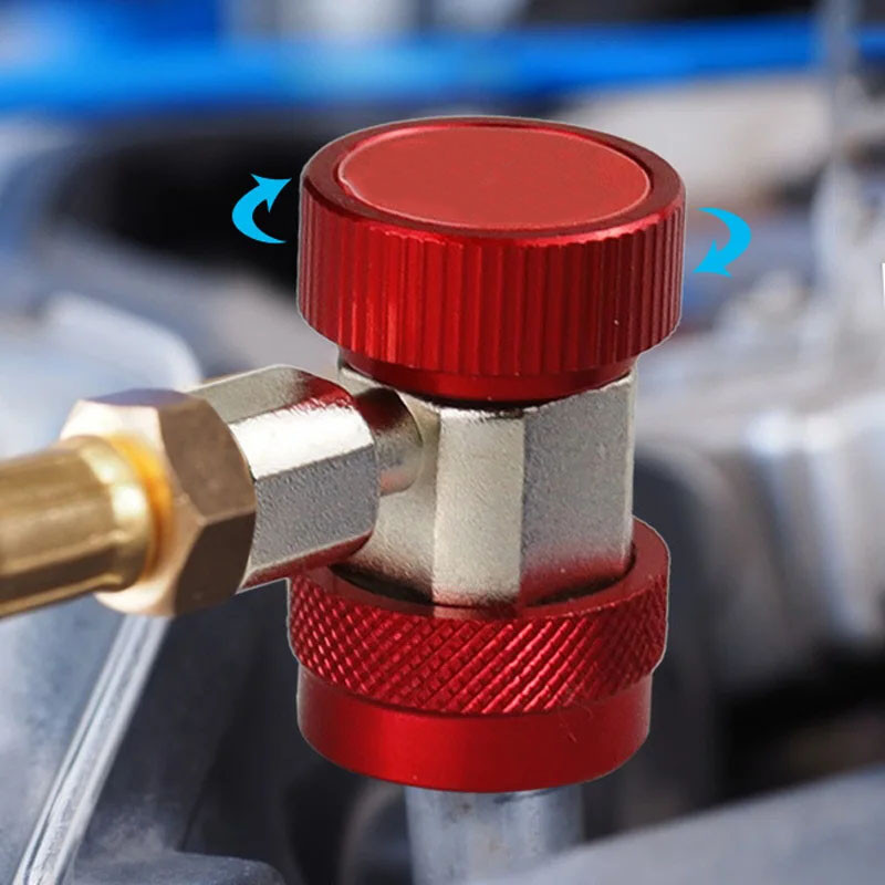 High Low Pressure Adjustable Connector R134A Automotive Quick Adapter Fluorine