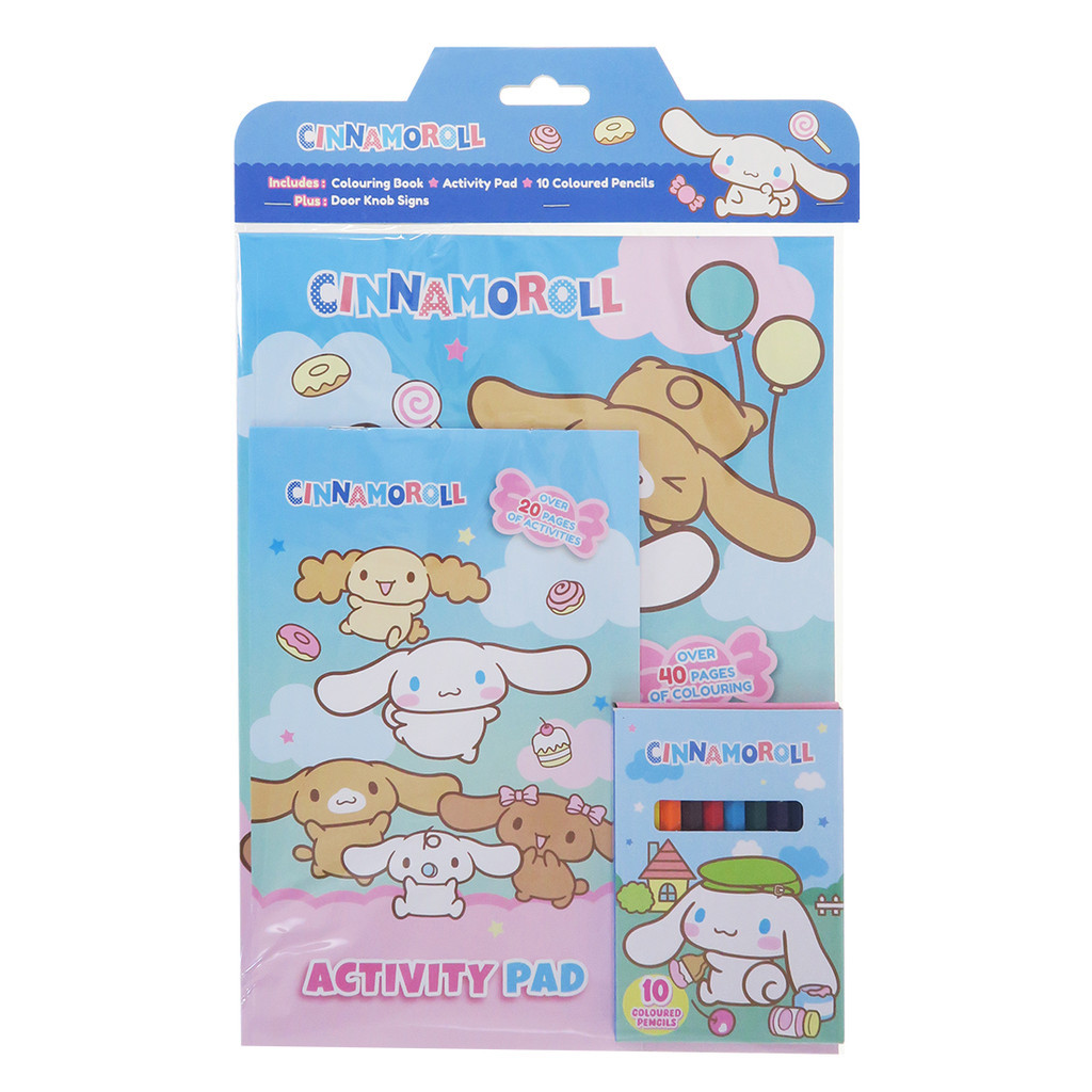 Cinnamoroll Activity & Colouring Pad พร้อมดินสอสีในชุด(10358)