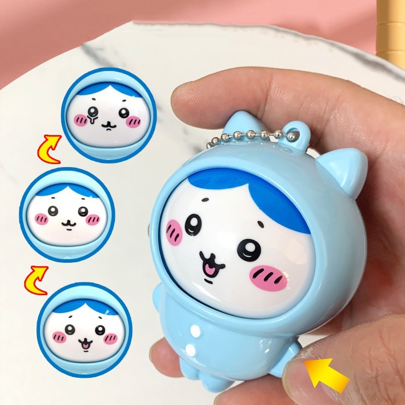 Kawaii Chikawa Face เปลี่ยนจี้การ์ตูน Usagi Hachiware Decompression ของเล่นน่ารักการ์ตูนพวงกุญแจของขวัญ - รูปที่ 2