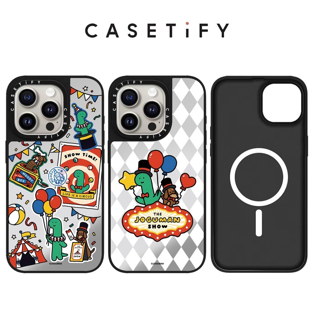 Magnetic Circus Joguman Mirror เคสโทรศัพท์สําหรับ IPhone 16 Pro Max 15 14 13 12 11 ปลอกกันกระแทก