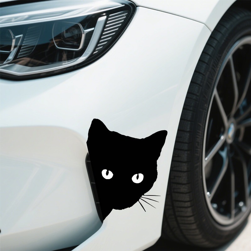 สติ๊กเกอร์ติดรถยนต์ Weatherproof - สติ๊กเกอร์ติดกันชนแมวดําน่ารักกันน้ํา - อุปกรณ์สติ๊กเกอร์ที่ทนทานสําหรับประตูห้อง​ - รูปที่ 5