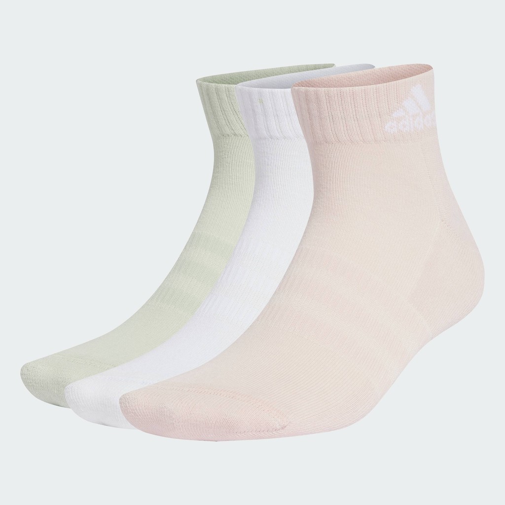 adidas Lifestyle Cushioned Sportswear Ankle Socks 3 Pairs Unisex White IZ0108