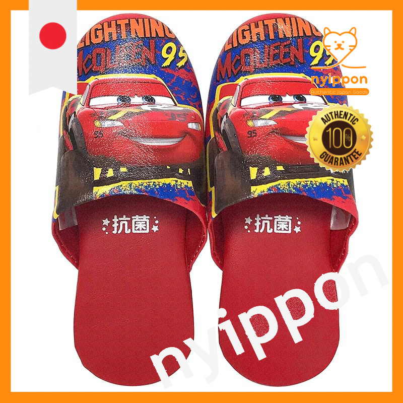 Disney Cars Cute Comfortable Easy to Walk in Nippon Slippers Stylish Character Red 18cm-20cm 283278 