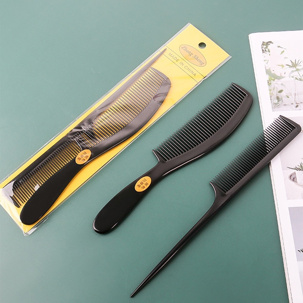 YEPPO - ชุดหวีสีดํา 2 ชิ้นพร้อมหวีแปรง BONE HANDLE MULTIFUNCTIONAL BUN
