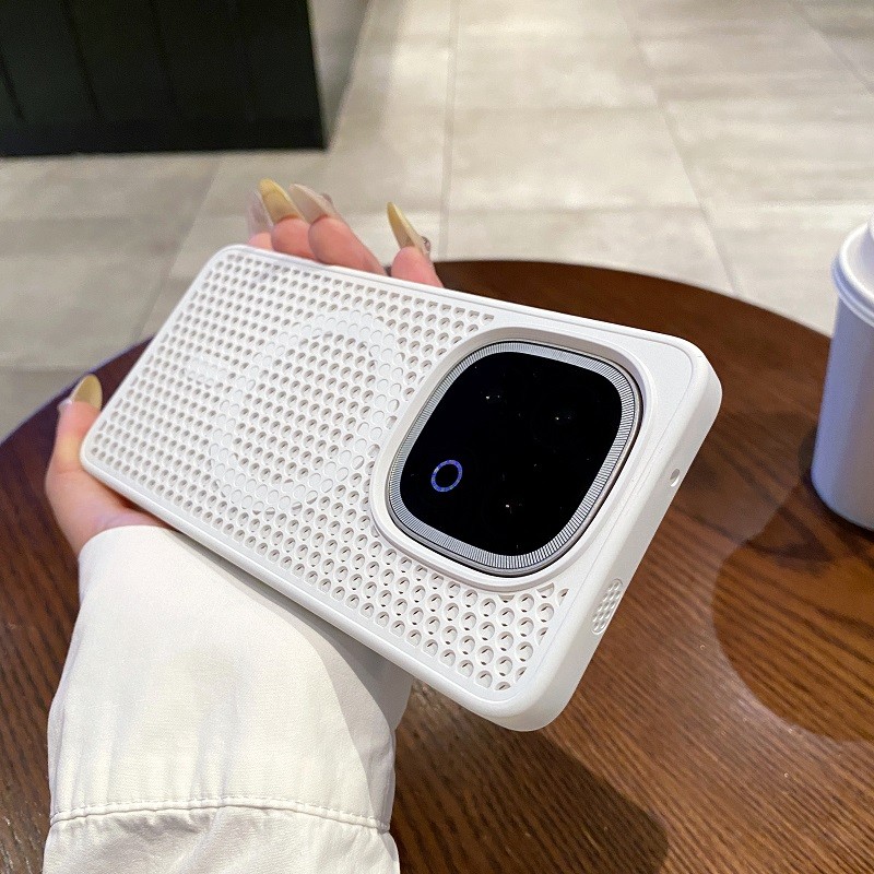 สําหรับ iQOO 15/13/12 Neo 10 Pro Z9 Z10 Turbo Pro Hollow-out เครือข่ายการกระจายความร้อนแม่เหล็กเคสโทรศัพท์ iQOO กันกระแทกฝาครอบระบายความร้อน