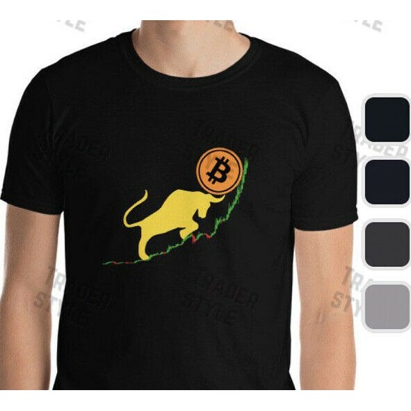 KATUN MATA 2024 Bitcoin Bull เสื้อยืดแนวโน้ม BTC Distressed Money Eyes Crypto Trader ของขวัญคุณภาพสู