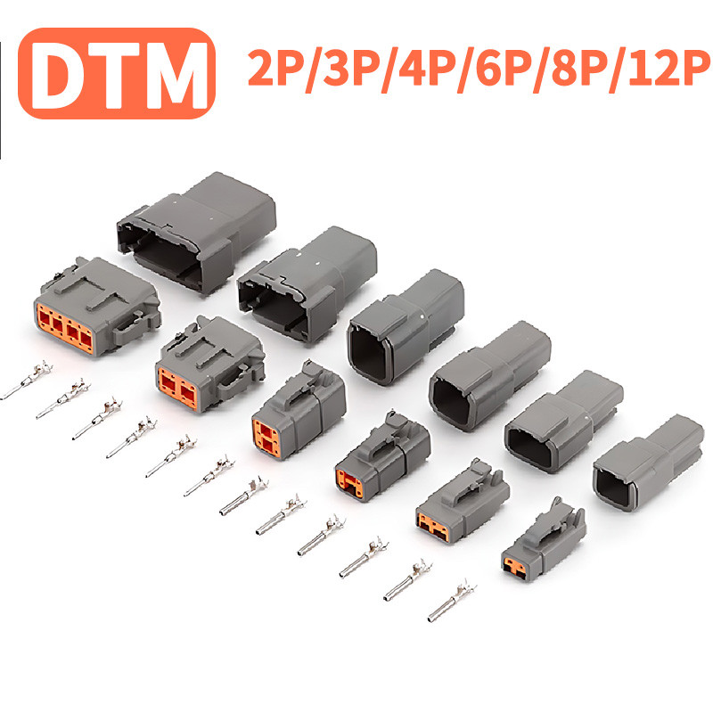 Deutsch DTM Electrical Connector 2-12P Waterproof for Car Engine Gearbox - Truck/Bus Motorcycle Term