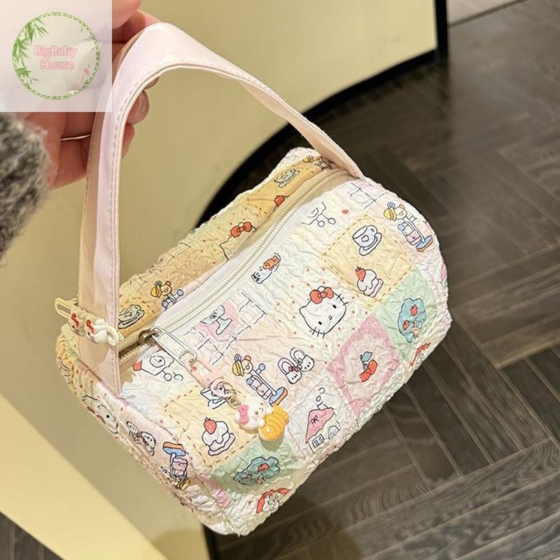 บ้านใหญ่ กระเป๋าแต่งหน้าการ์ตูนเดินทางแบบพกพาความจุขนาดใหญ่ถุงเก็บอินเทรนด์น่ารักกระเป๋าถือกระเป๋าอุปกรณ์อาบน้ําแฟชั่น ไทย - รูปที่ 5