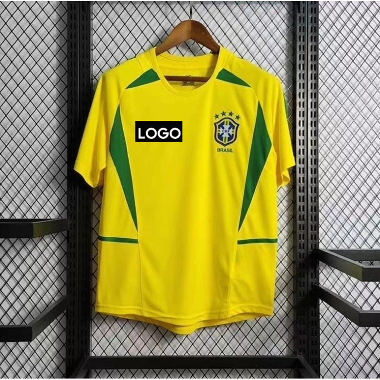 2002 Ronaldor Brazil Home Retro Jersey เสื้อฟุตบอล-EDGE