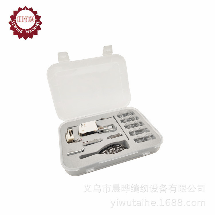 เหมาะสําหรับ JANOME JANOME จักรเย็บผ้าในครัวเรือนชุดตีนผีแบบซิงโครนัสชุดตีนผี 8 ชิ้นตีนผี