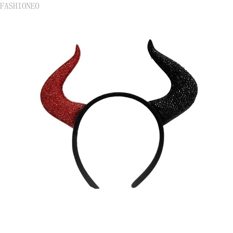 FAS Devil Horns ที่คาดผมชุดปีศาจสําหรับปาร์ตี้แต่งตัวฮาโลวีนคริสต์มาส