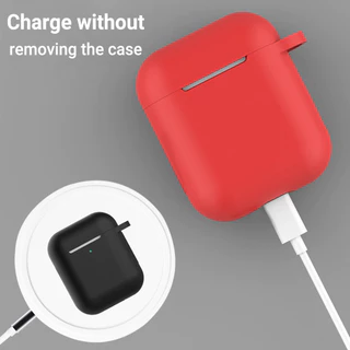 ส่งจากไทย For AirPods i9S i12 เคสซิลิโคนนุ่มป้องกัน i9S i12 เคสซิลิโคนสีพื้น ป้องกัน ทนทานต่อรอยขีดข่วน พร้อมตะขอ Case