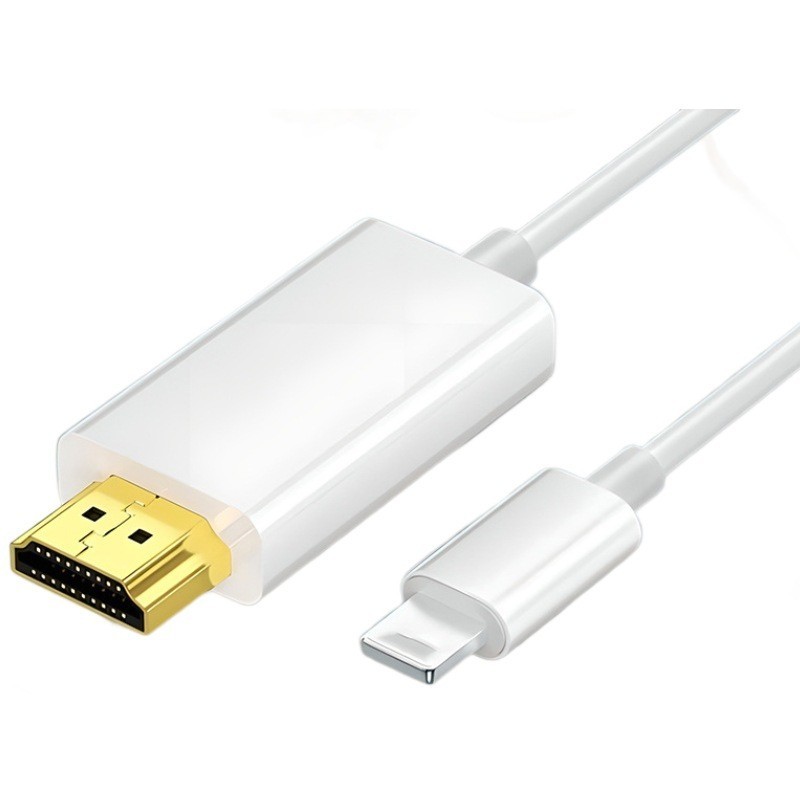 อะแดปเตอร์ iOS เป็น HDMI สําหรับโทรศัพท์ iOS ไปยังทีวีสาย HDMI เป็น iOS 1080P HD Digital AV อะแดปเตอ
