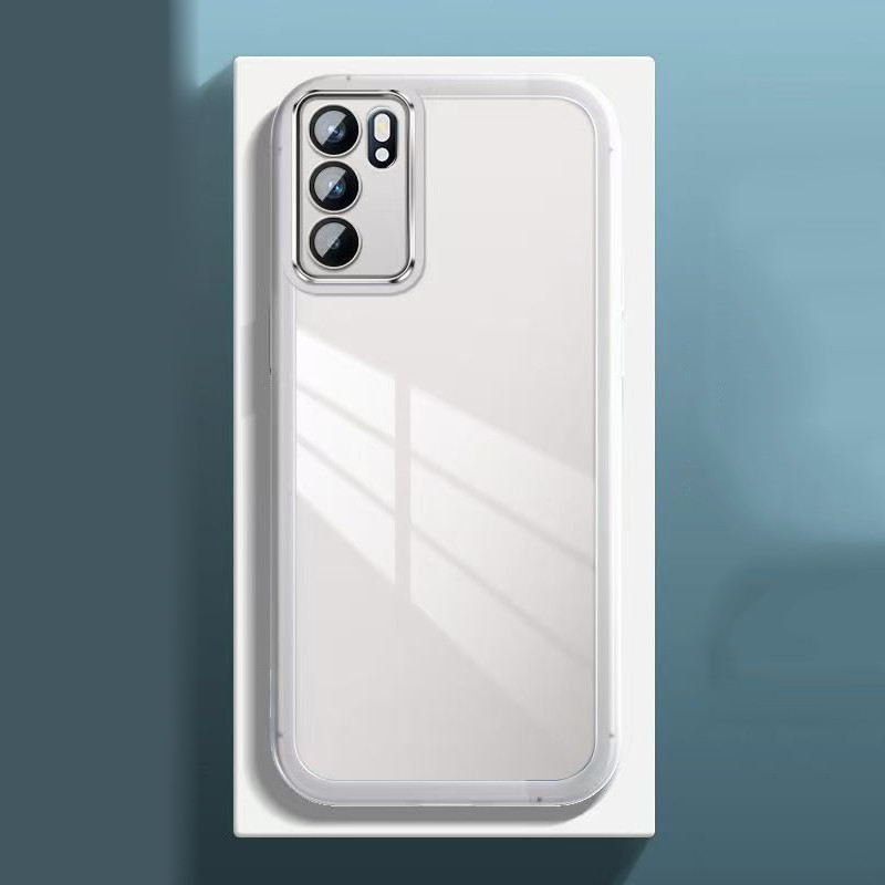 Simple สีน่ารักเคสโทรศัพท์สําหรับ OPPO Reno 3 4 5 6 6Z 7Z 8Z 4G 5G กรณีป้องกันกล้องเต็มรูปแบบ Anti Falling Clear ปกอ่อน - รูปที่ 7