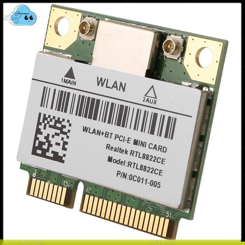 RTL8822CE 1200Mbps 2.4G/5Ghz 802.11AC เครือข่ายการ์ด WiFi Mini PCIe 5.0 รองรับแล็ปท็อป/PC 10/11