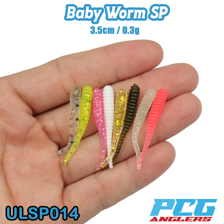 หนอนเด็ก SP 3.5 ซม. 1 แพ็ค/10 ชิ้น Ajing Lure Softplamic Ultralight ตกปลา Umpan Pancing Casting Worm