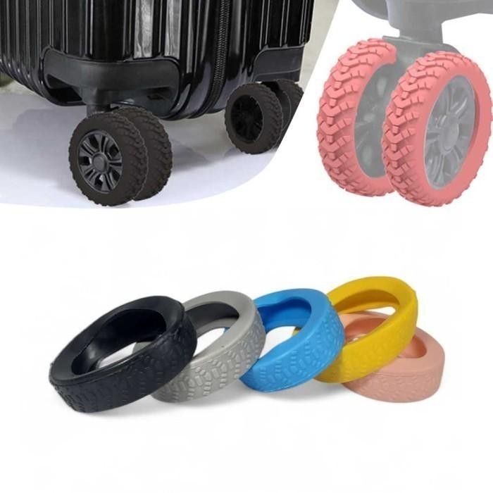 GMGY ซิลิโคนฝาครอบล้อกระเป๋าเดินทาง 8 ชิ้น P0B8VH