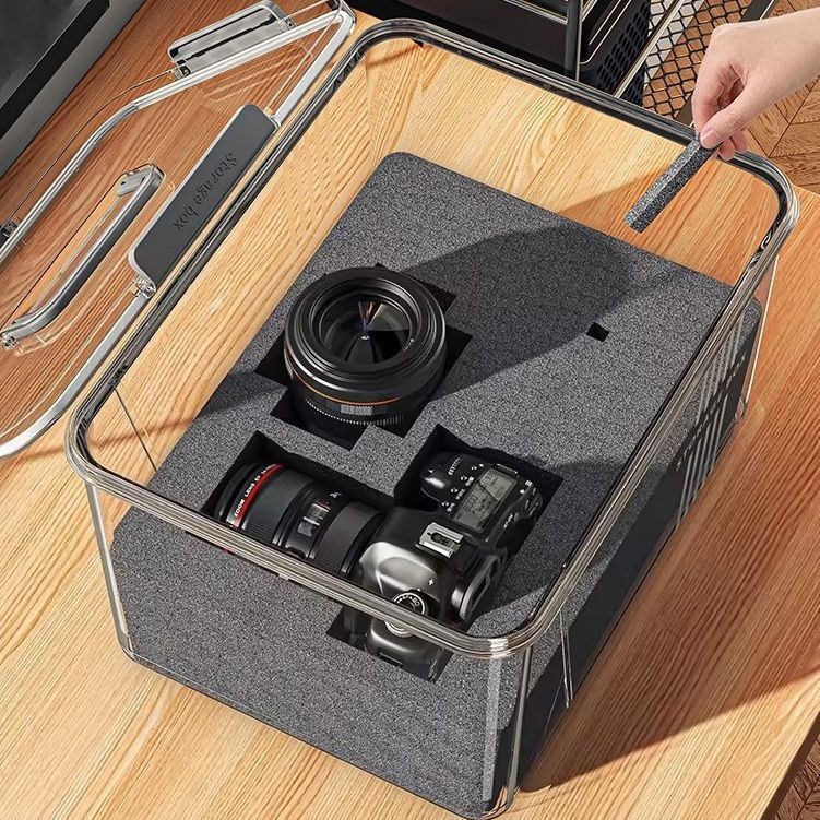 กล่องเก็บของกันความชื้นสำหรับกล้อง แหวนซีล เลนส์ กล่องซีลกันความชื้น กล่องเก็บของแบบพกพาและตั้งโต๊ะสำหรับกล้องมิเรอร์เลส - รูปที่ 4