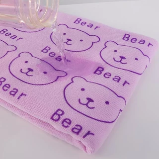 ผ้าเช็ดตัวสุดฮิต ลายสัตว์น่ารัก ลายหมี ขนาด 140x70 ซม เนื้อผ้านุ่ม ซับน้ำดี ใช้งานทน MJ30
