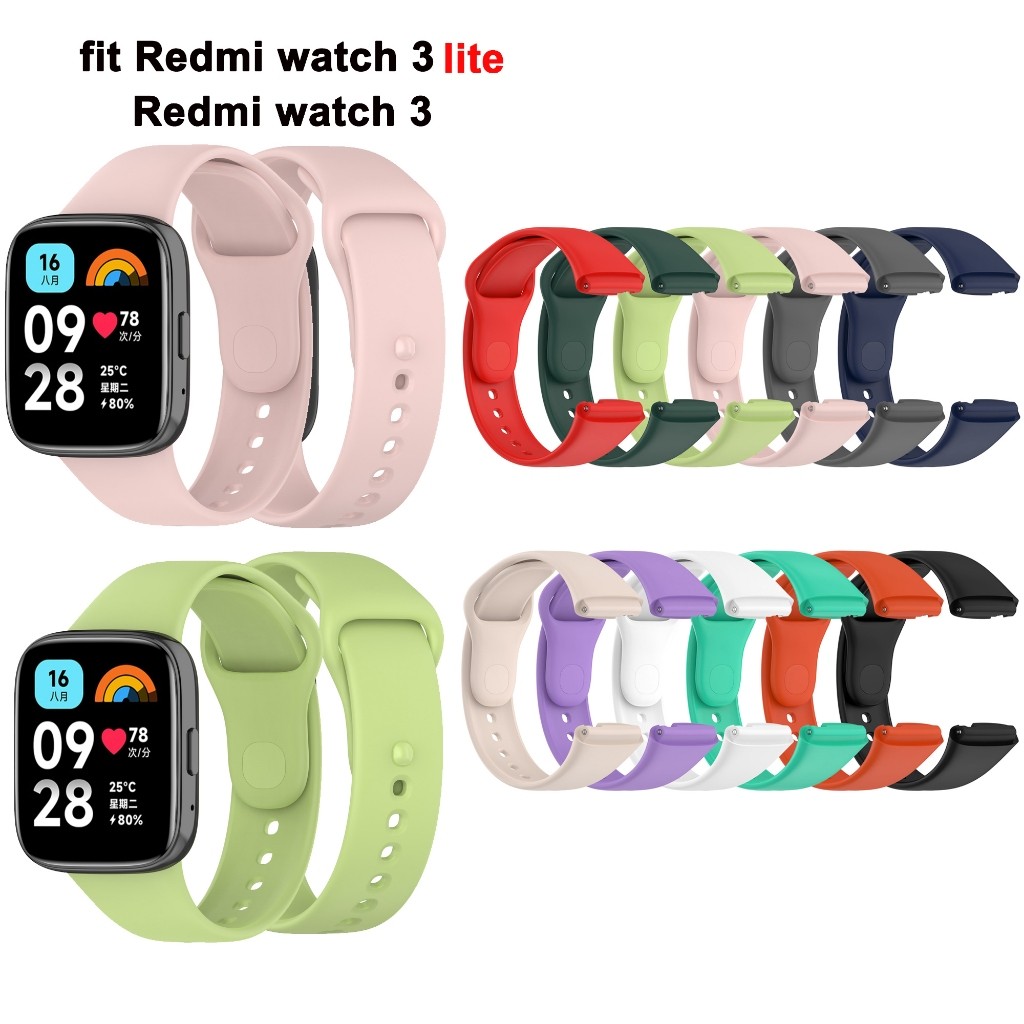 เหมาะสําหรับ Redmi Watch 3 Redmi Watch 3 Active/Lite สายซิลิโคนอ่อนนุ่มแฟชั่นสร้อยข้อมือกีฬาอุปกรณ์เสริมนาฬิกาอัจฉริยะ