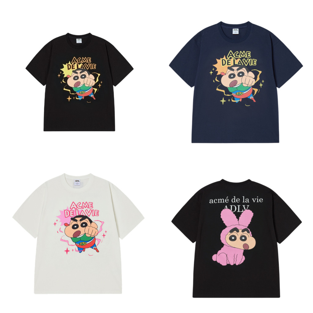 เสื้อยืดแขนสั้น Crayon Shin-chan สำหรับทั้งผู้ชายและผู้หญิง คุณภาพสูง
