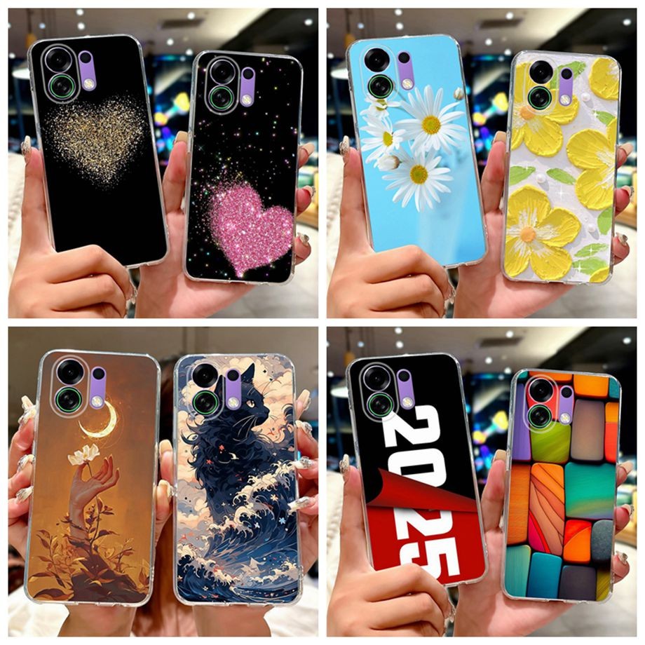 สําหรับOppo K13 Turbo ProกรณีK13 Turbo Coverซิลิโคนนุ่มMatte 2025 ดอกไม้ทาสีสําหรับOppoK13 K13TurboProเคสโทรศัพท์