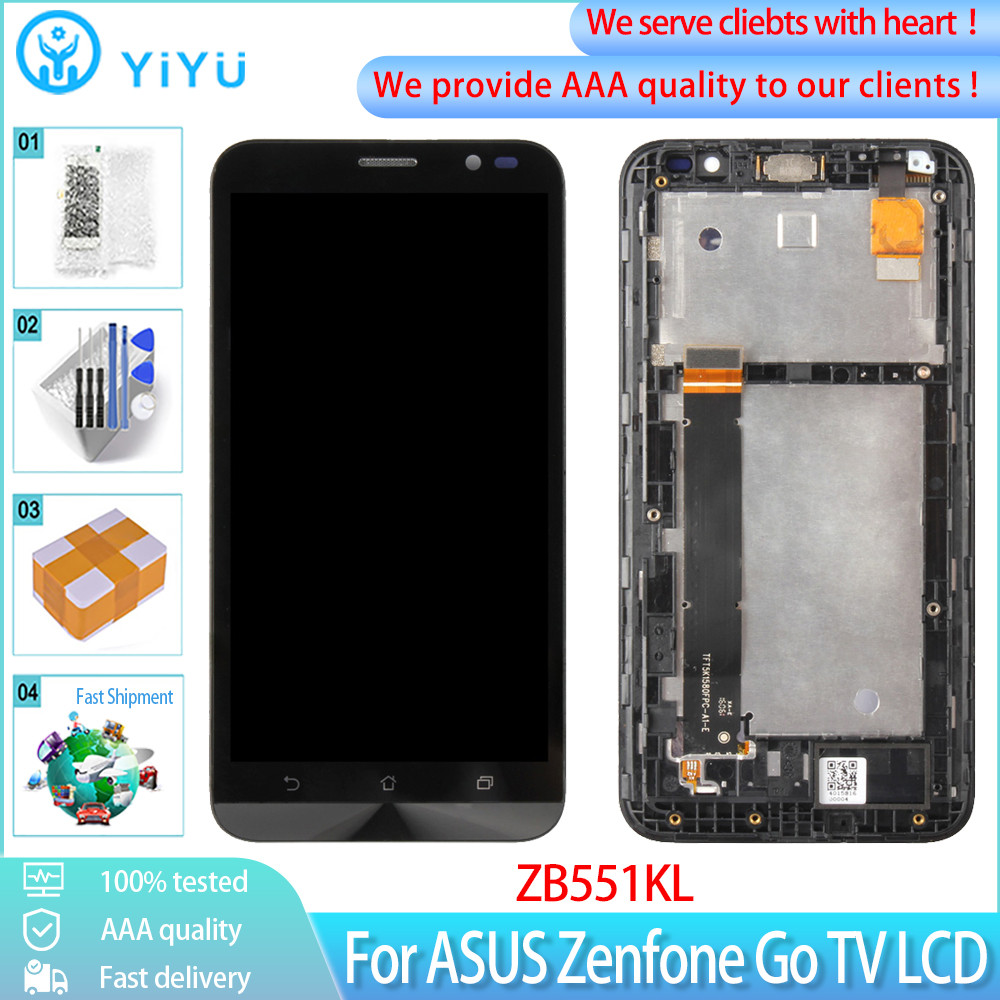 Original สําหรับ Asus Zenfone Go LCD ZB551KL จอแสดงผล Touch Screen Digitizer Assembly สําหรับ Zenfon