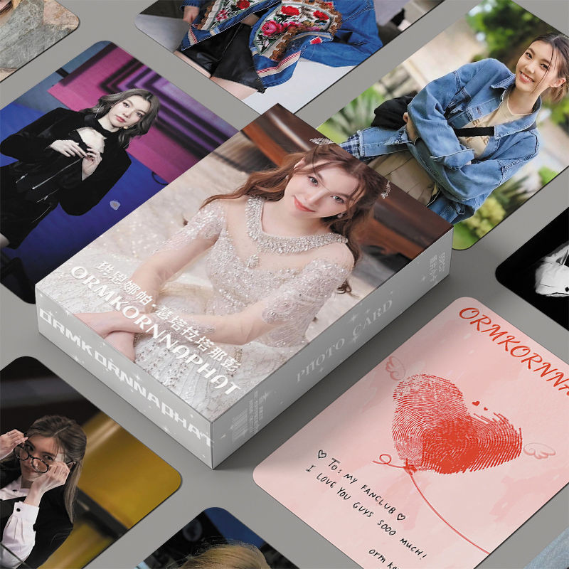 OrmKornnaphat สินค้าส่วนตัวกล่อง 55 แผ่น 10 ซม.เลเซอร์ Photocard ฟิล์มการ์ดภาพหนังสือของขวัญวันเกิด 