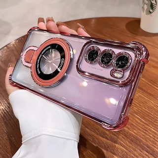 Vivo Y21d Y31 5G 2025 วงเล็บแหวนชุบเคสโทรศัพท์แม่เหล็กกล้องป้องกันถุงลมนิรภัยกันกระแทกฝาครอบซิลิโคนอ่อนนุ่ม