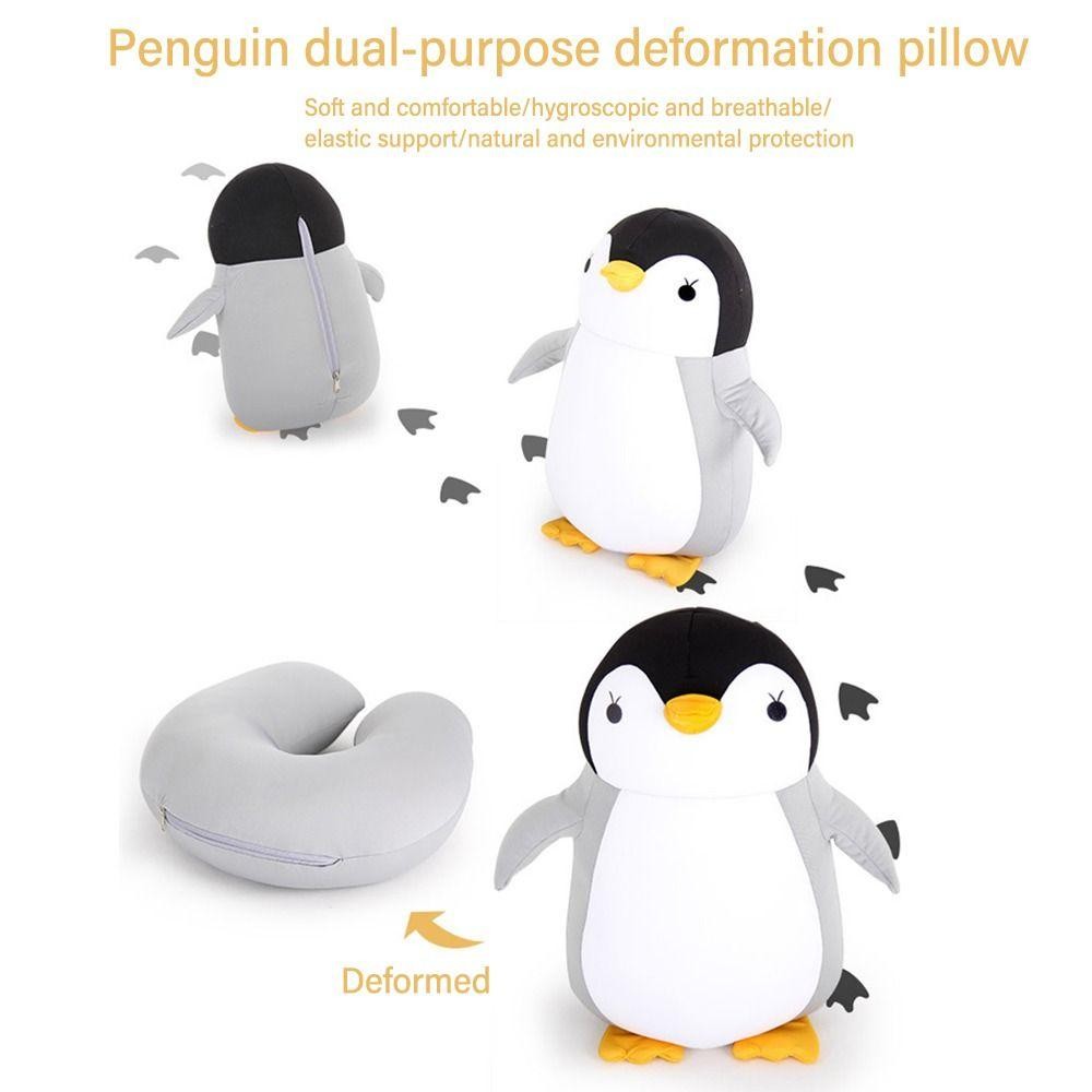 NARCISSUS หมอนรองคอ อเนกประสงค์ ลายการ์ตูนน่ารัก หมอนฟู รูปตัว U ป้องกันคอ เพนกวิน ปลาวาฬ เปลี่ยนได้ ผลิตภัณฑ์ดูแลสุขภาพ - รูปที่ 2