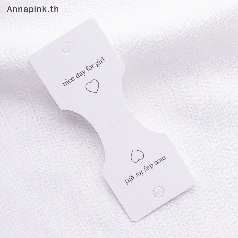 Annapink.th 50 ชิ้นครึ่งพับการ์ดอุปกรณ์เสริมผมกระดาษแข็งแสดงป้ายการ์ดเชือกผมบรรจุภัณฑ์แท็กการ์ดป้ายกระดาษแข็ง EN - รูปที่ 3