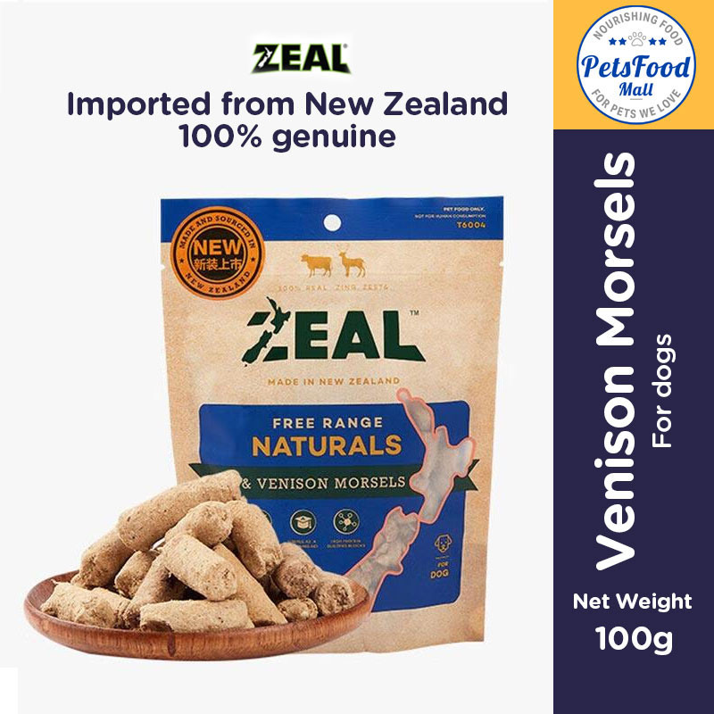 Zeal ขนมสุนัข Beef&Venison และ Mutton&Chicken Freeze-dried Snacks สําหรับสุนัขทุกระยะ 100g