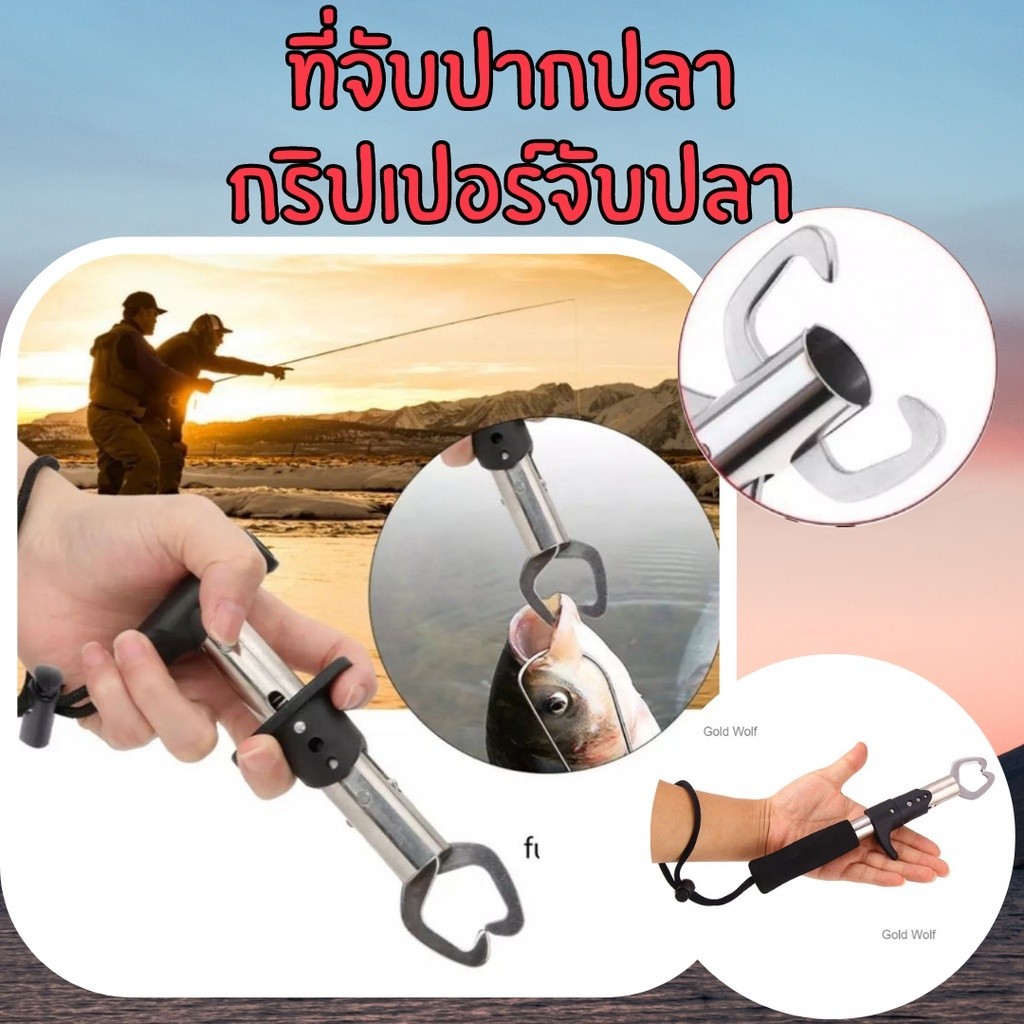 พร้อมส่ง ปากจับสแตนเลส ที่จับปากปลา กริปเปอร์จับปลา คีบจับปลา Stainless Steel Fish Gripper 1910 พร้อ