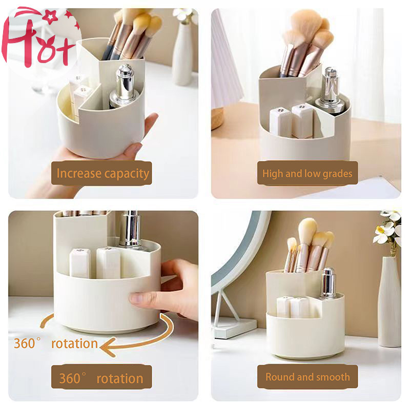 Ge สีขาว Division และ Layering Rotag ดินสอ Office Desktop al เก็บเครื่องเขียนอุปกรณ์เครื่องมือความงาม Square