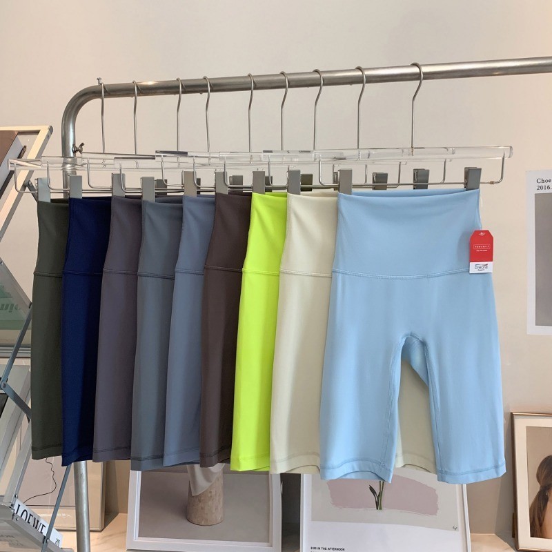 MAGIEYOGASports กางเกงขาสั้นผู้หญิงเอวสูงพีชก้นกระชับสัดส่วนเลกกิ้งโยคะขี่จักรยาน