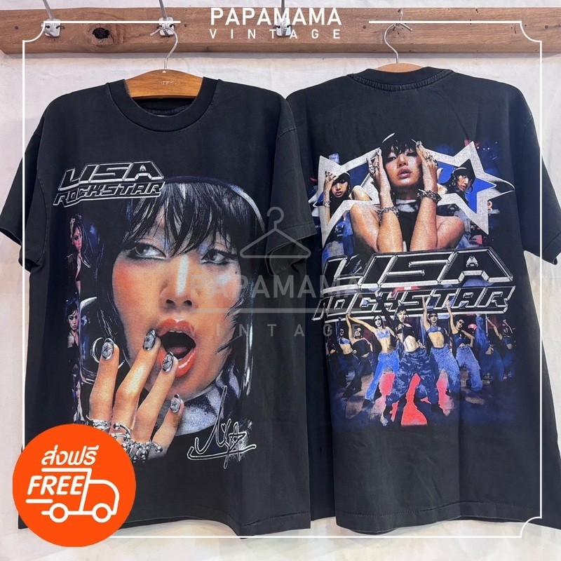 Vintage T-shirt [ LISA ] ROCK STAR 3 LLOUD BIO Washed tag Bootleg แท้ เสื้อวินเทจ ลิซ่า  vintage shi