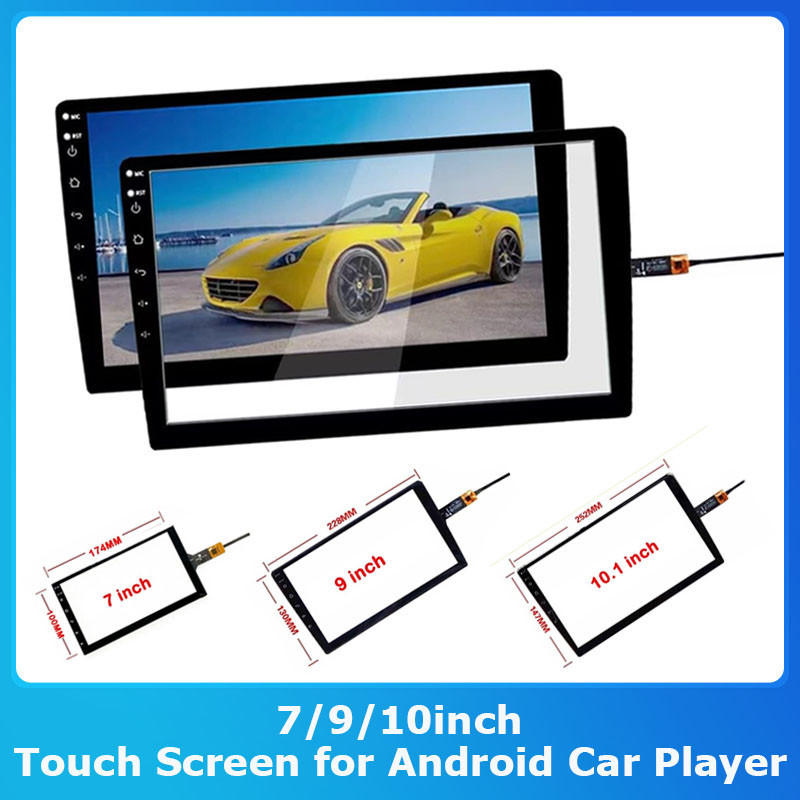 ใหม่ 2.5D หน้าจอสัมผัส Glass Digitizer Sensor สําหรับ Android 7 9 10 นิ้ว 2 DIN รถวิทยุ GPS เครื่องเ